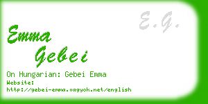 emma gebei business card